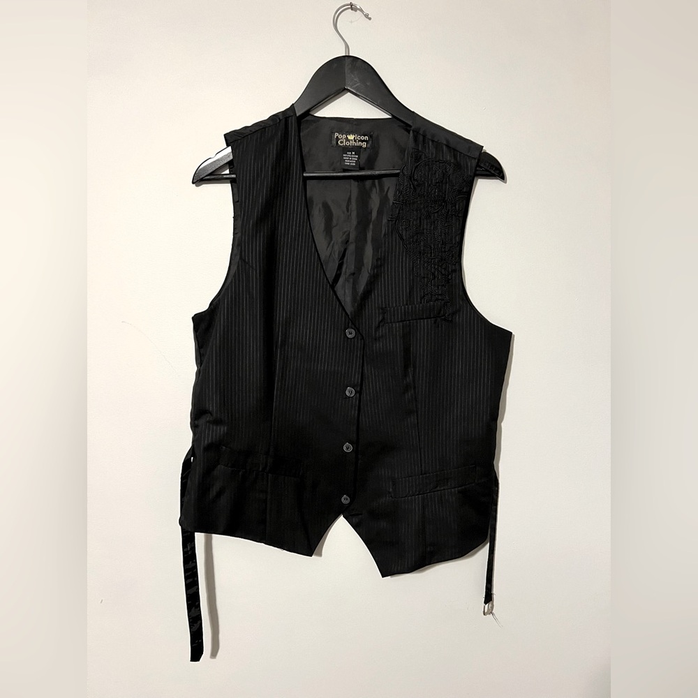 POP ICON CLOTHING Black Men's Vest